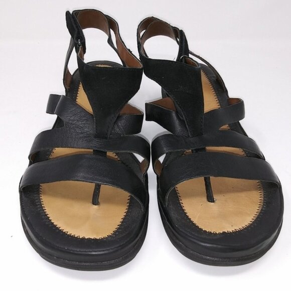 NWOT Hush Puppies Black Sandals Sz 9.5W - Picture 1 of 5